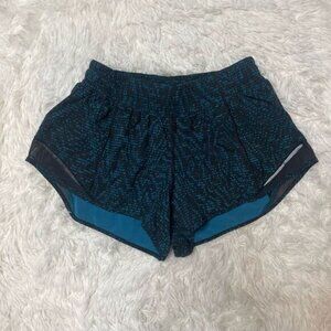 Lululemon Hotty Hot Shorts Pulse Capri Black Black Size 6 Swift Athletic Lined